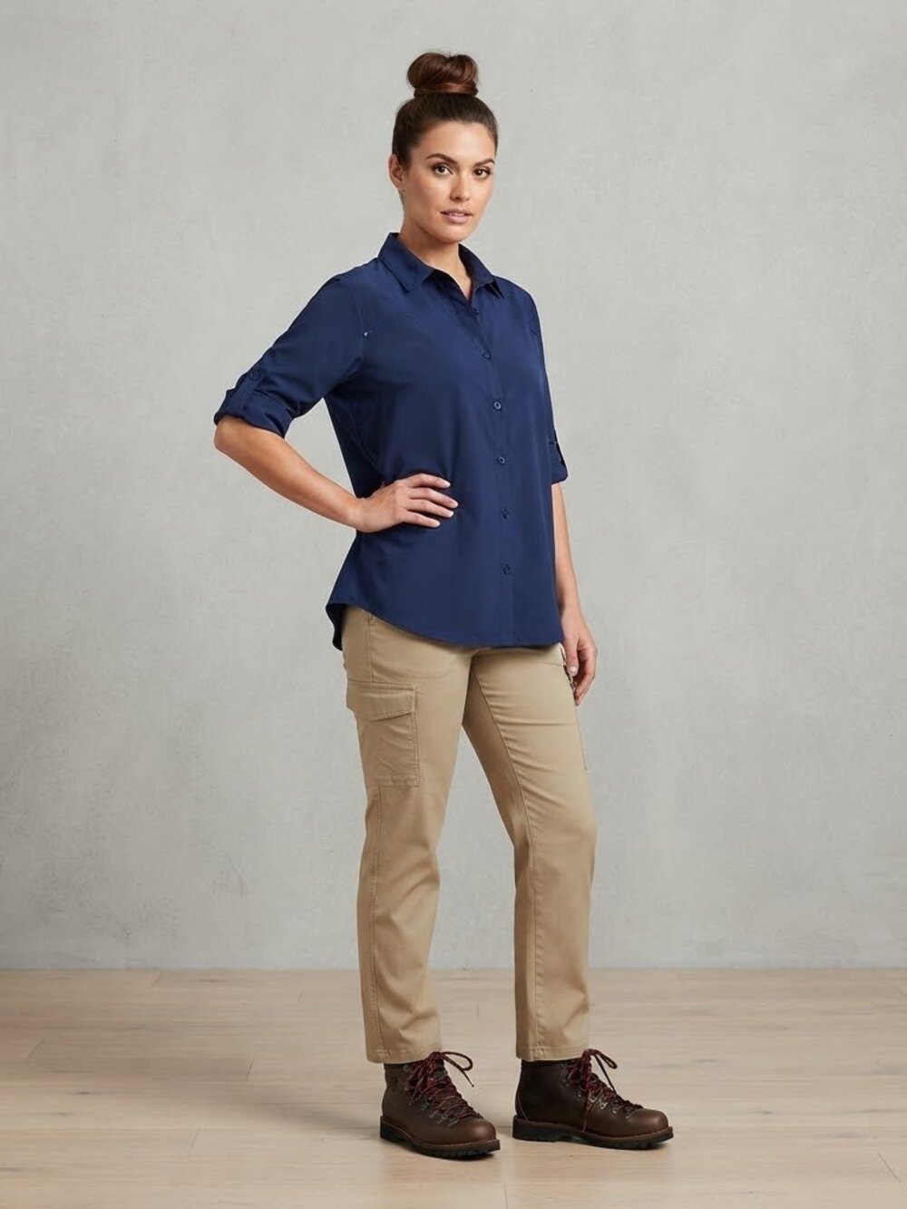 REI Co-op Navy Blue Long Sleeve Technical Trail & Travel Shirt Style No. 861363